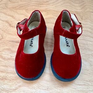 Sprockets Toddler Girls Red Velvet Mary Jane Shoes Size 5 Valentine